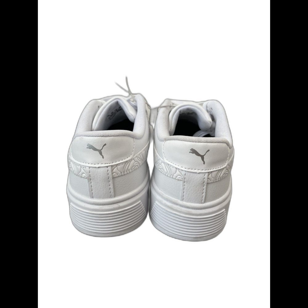 NEW PUMA White Smash V3 Platform Sneakers Womens Size 10 Texture Floral Pattern - Picture 5 of 8